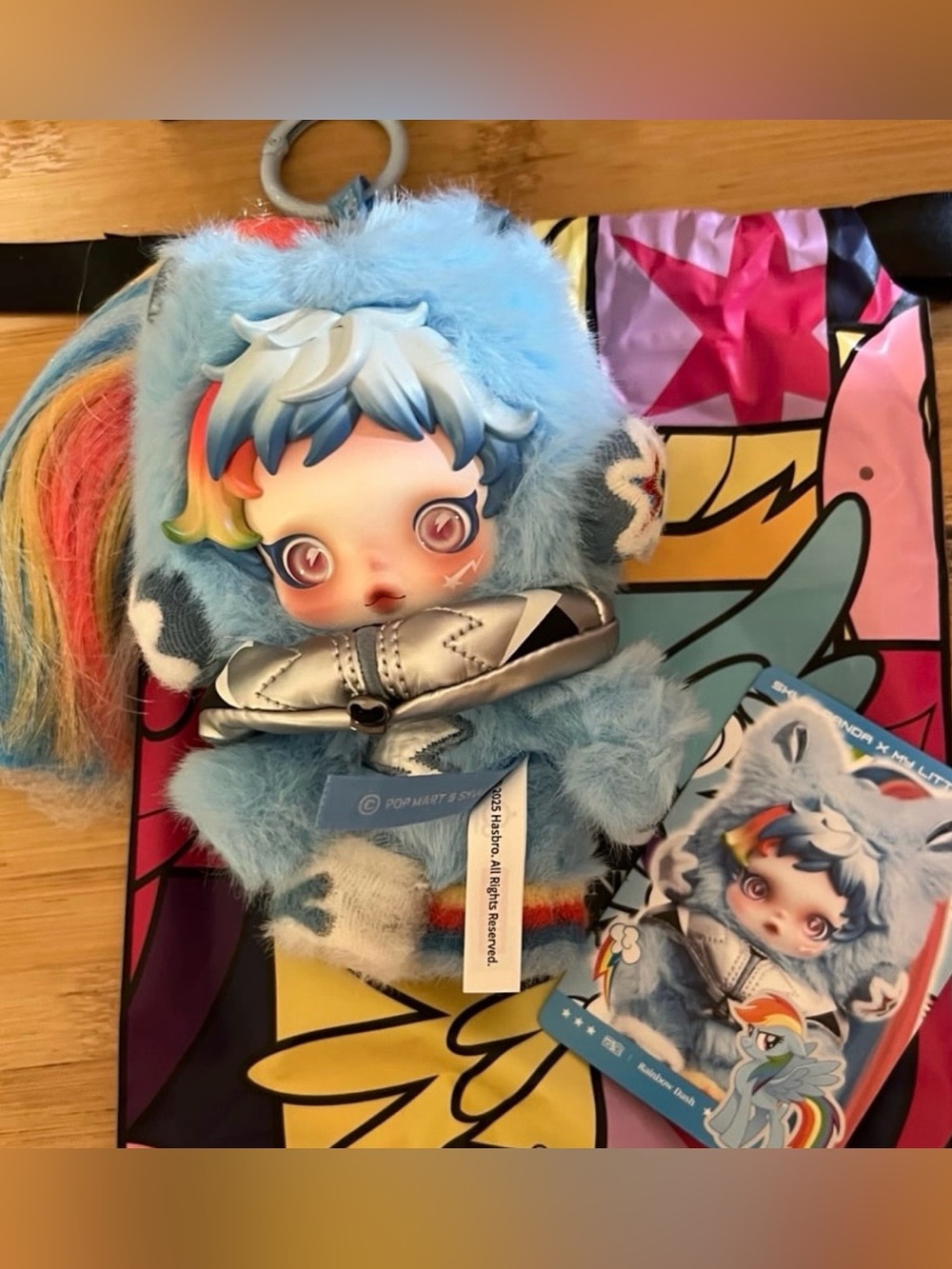 Skullpanda x My Little Pony MLP Rainbow Dash Plush Dangler New Open Box